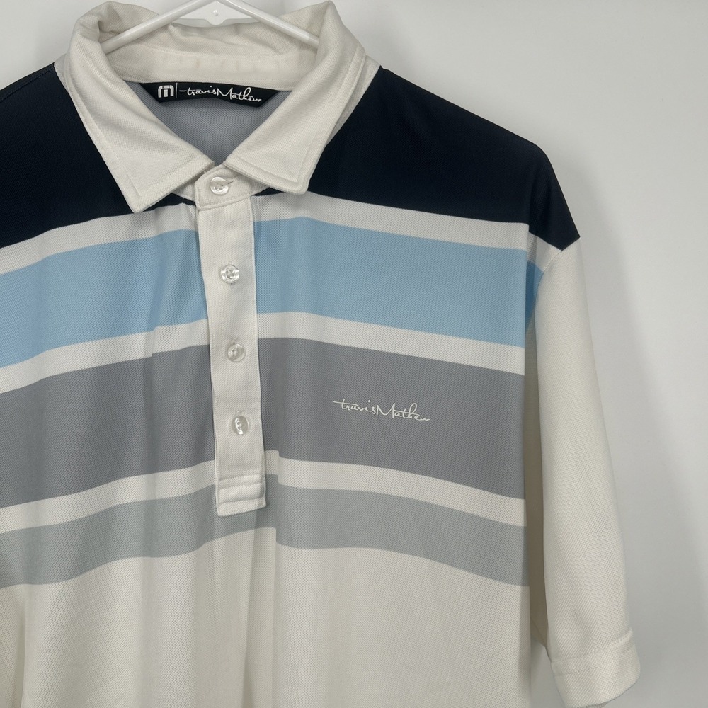 Travis Matthew Mens Large Golf Polo Shirt Desert Pines Las Vegas Colorblock
